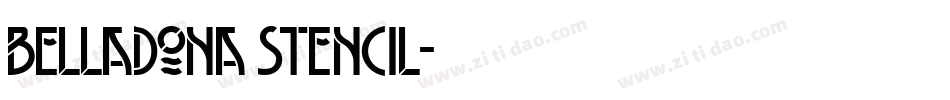 Belladona Stencil字体转换
